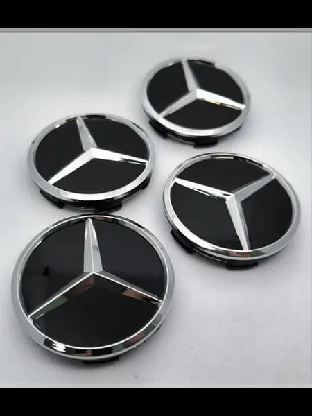 Колпачки - Заглушки 60мм черные Mercedes