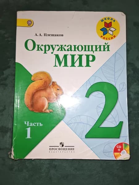Плешаков А. А. Окружающий мир 2 класс ч. 1 бу. Состояние удовлетворительное. Потрепаная обложка. | Плешаков Андрей Анатольевич