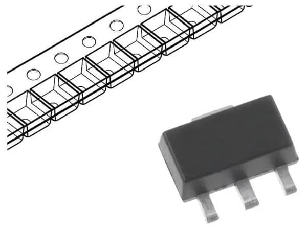 Стабилизатор HOLTEK HT7550-1-SOT89TRLF, LDO,нерегулируемый, 5 В, 0,1 А, SOT89, SMD
