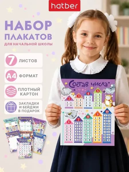 Плакаты для школьника обучающий набор для детей