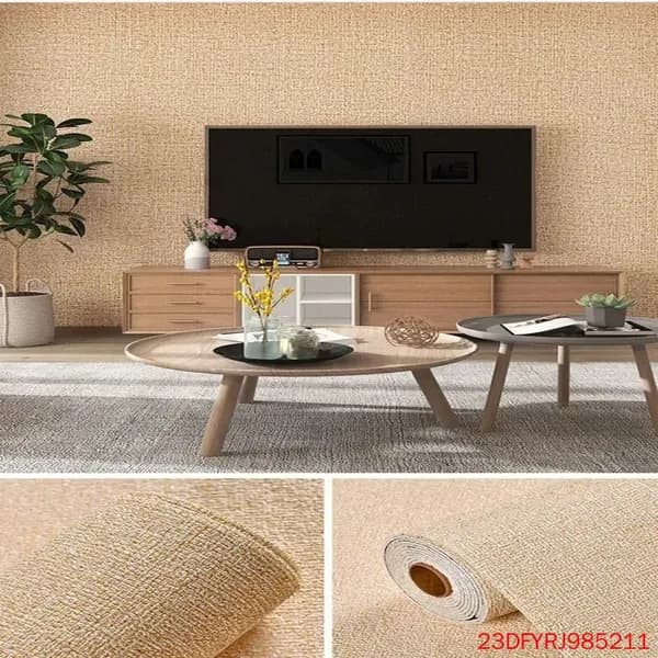 Самоклеящаяся 3D пенная ПВХ плитка лен чистый цвет 50см x 2.8/5м утолщенная настенная наклейка для ремонта и украшения дома