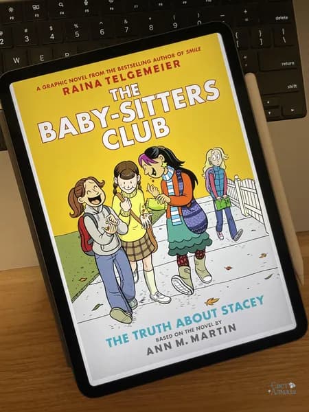 The Baby-Sitters Club The Truth About Stacey Raina Telgemeier Scholastic / Подростковый графический роман Клуб нянь том 2 на английском, мягкий переплет