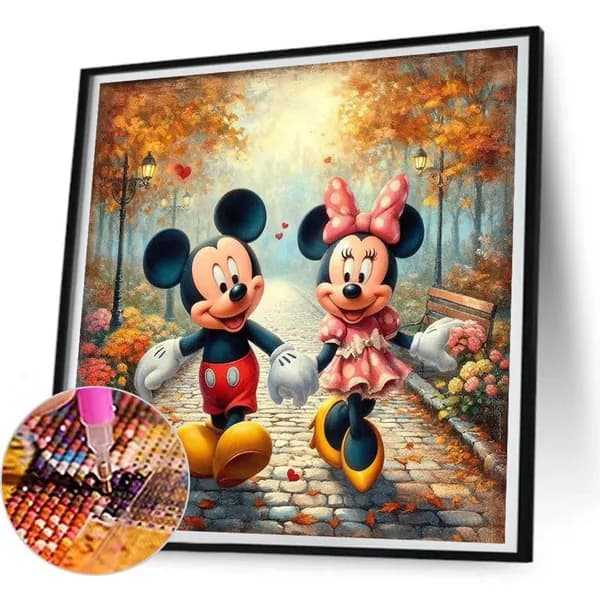 Диамантная картина Микки Маус Disney в стиле мультфильма, 30 30 см, из смолы