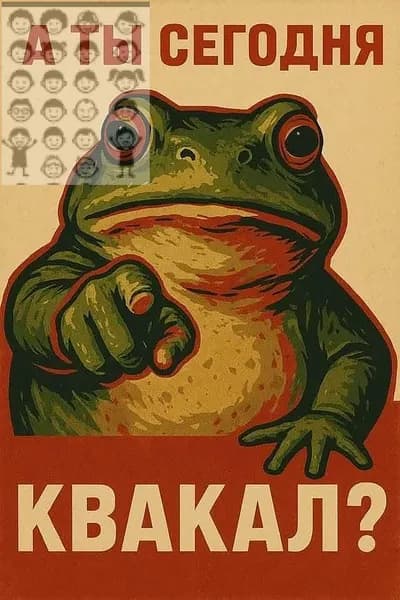 Постер "квакал", 45 см х 30 см