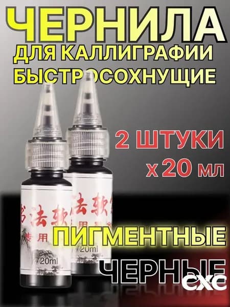 Набор для каллиграфии Капиллярная, Кисть, цвет: Черный, 2 шт.