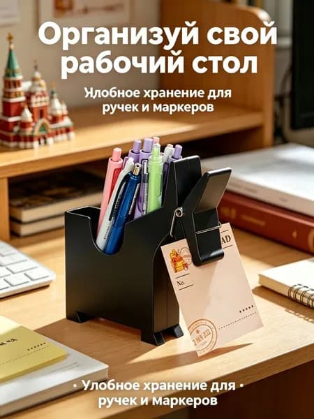 Настольный органайзер-лошадка для стикеров и визиток