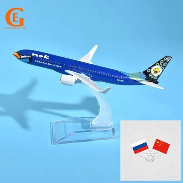 Металлическая Модель Самолета Боинг 737, Авиакомпании Таиланд Nok Air B737, Синий