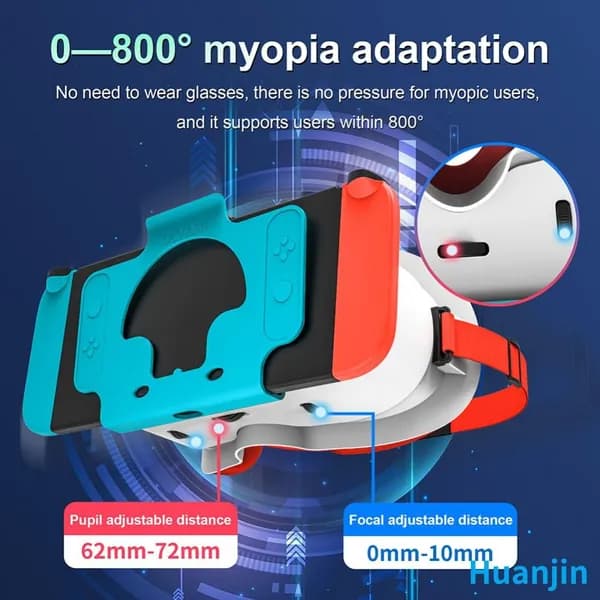 VR-очки для Nintendo Switch OLED с эргономичным дизайном и регулировкой межзрачкового расстояния
