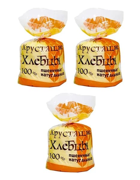 Хлебцы Lope-Lope Хрустящие пшеничные, 3 уп по 60 гр