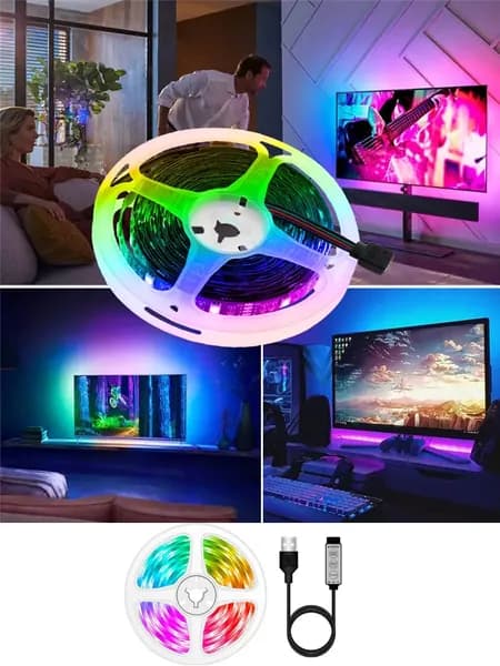 Светодиодная лента, IP20, Разноцветный, 1 шт