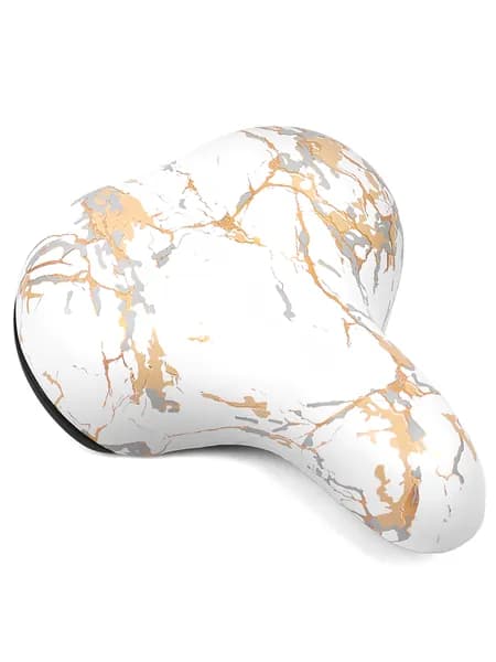 VS 63 white marble. Седло комфортное, 250*200мм, marble, белое, Vinca Sport