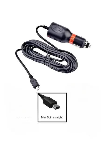 Автомобильный адаптер прикуривателя с USB-портами, 5 В / 2 А, мини-разъём Micro USB, с переключателем и кабелем 3,5 м, для зарядки видеорегистратора, вход: 8-30 В