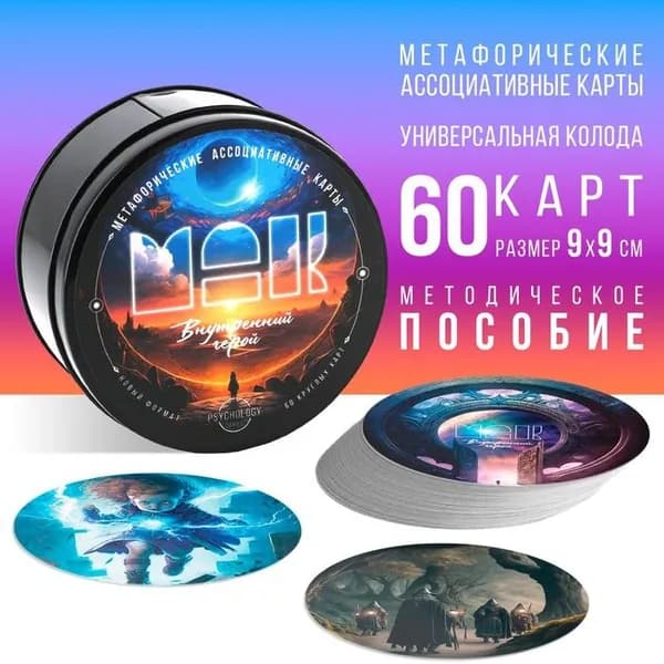 Метафорические ассоциативные карты "Внутренний герой", 60 карт (9х9 см), 16+