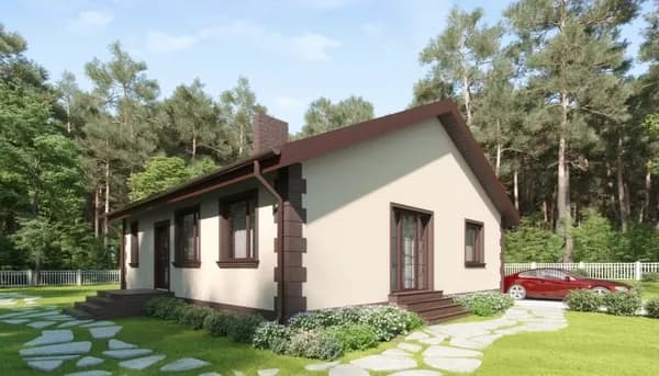 129,1 м2 - Проект для ипотеки и строительства дома 11-0021 (10,73*11,73 м, газобетонный блок 300 мм, декоративная штукатурка)