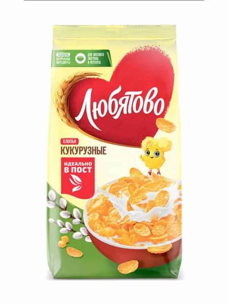Готовый завтрак Любятово хлопья кукурузные, 300 г