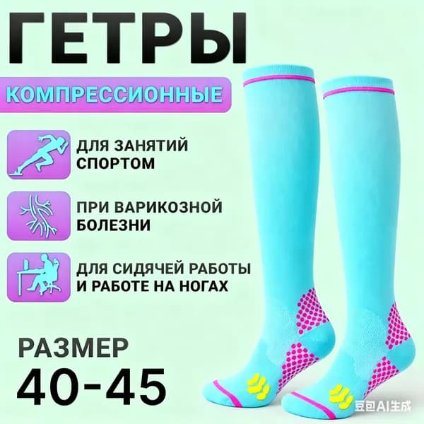 Гольфы женские, мужские компрессионное белье, 1 пара