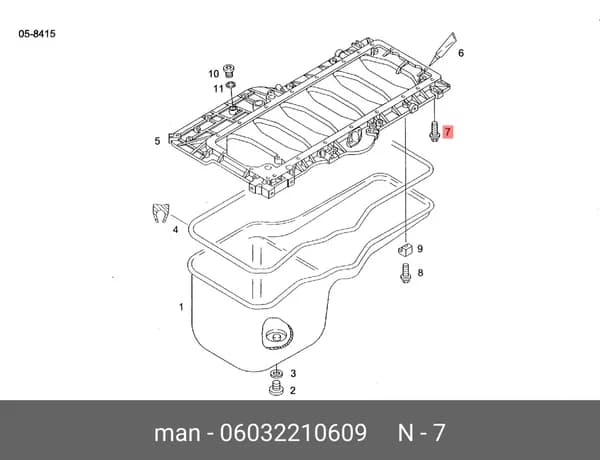 болт bm8x40-8.8-man183-phr man (MAN 06032210609)