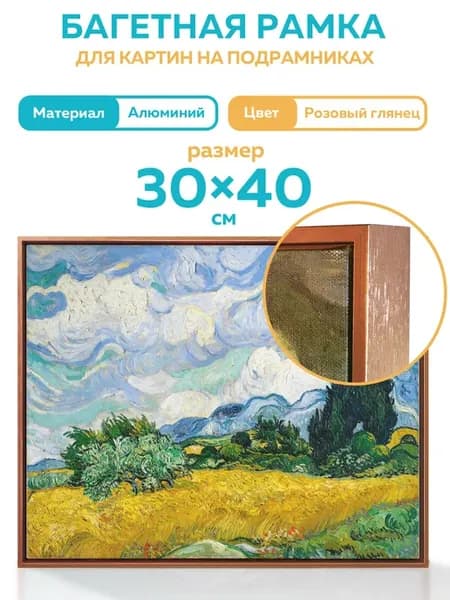 Металлическая багетная рама 30х40 см