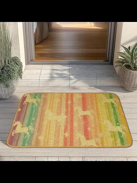 Фланелевый придверный коврик 50×80 см, мягкий, впитывающий