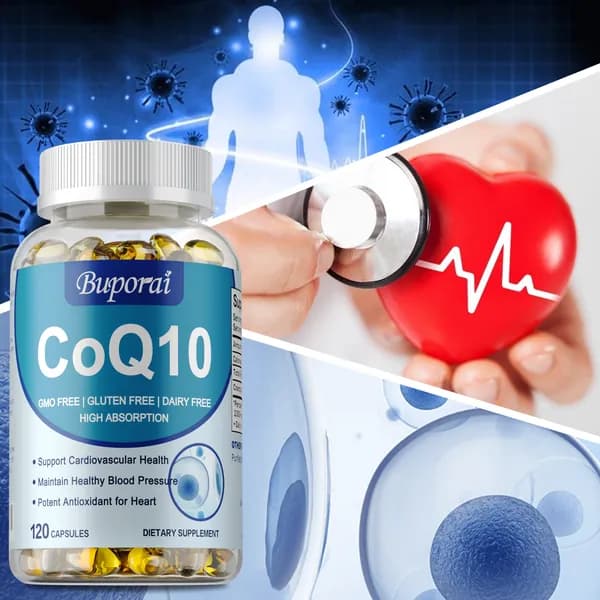 Buporai CoQ10 - 300 мг - Поддерживает здоровье сердечно-сосудистой системы, нормализует кровяное давление и является мощным антиоксидантом для сердца