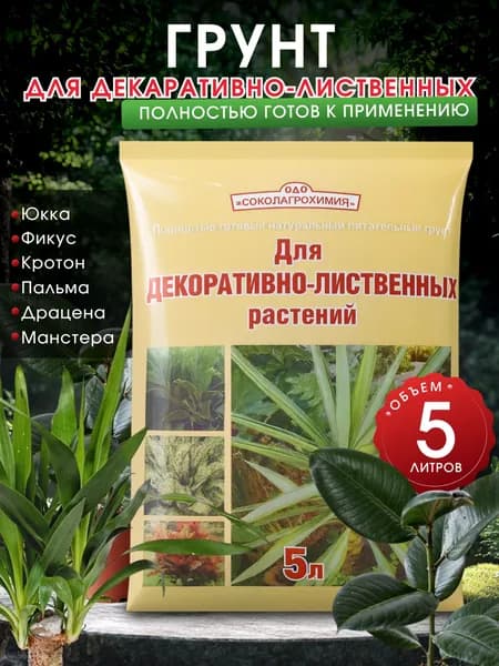 Готовый грунт для декоративно-лиственных растений,торфяной.