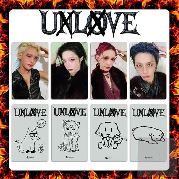 Карточки XLOV альбом UXLXVE карточки коллекционные 5.4*8.6cm 4шт