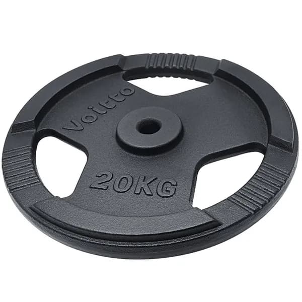 Диск чугунный с 3-мя хватами Voitto V-201 20 кг (d26)