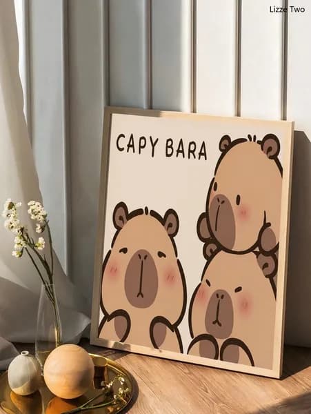 Постер "Милая капибара", 40 см х 30 см
