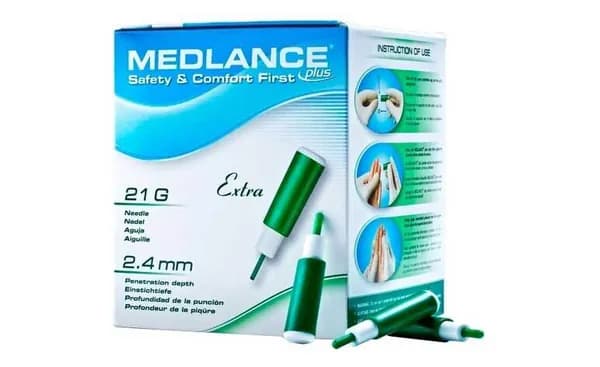 Ланцеты автоматические МЕДЛАНС ПЛЮС ЭКСТРА (MEDLANCE PLUS EXTRA) 21G 2,4mm (200 шт)