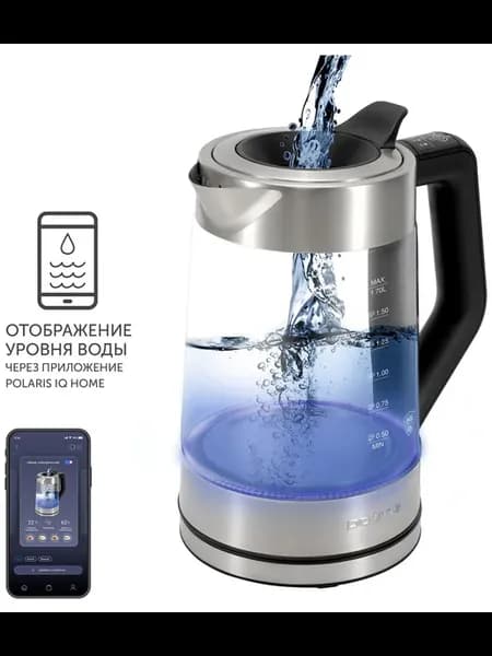 Чайник электрический PWK 1725CGLD WIFI IQ Home стальной