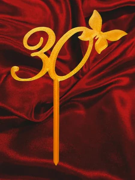 Топпер для торта "30 лет", 1 шт, 1 уп.