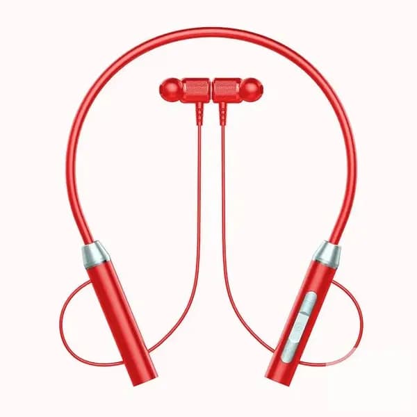 Наушники беспроводные с микрофоном, Bluetooth, microUSB, красный