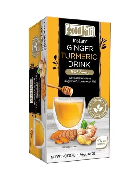 Gold Kili Имбирный напиток с куркумой и мёдом Gold Kili, быстрорастворимый 16г/ 4шт