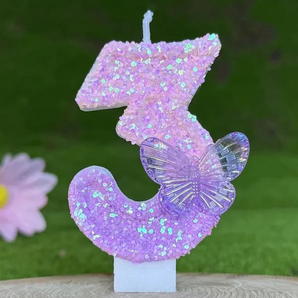 Свечи для торта цифра 0, цифра 1 "3" 7.5 см х 4 см 1 шт