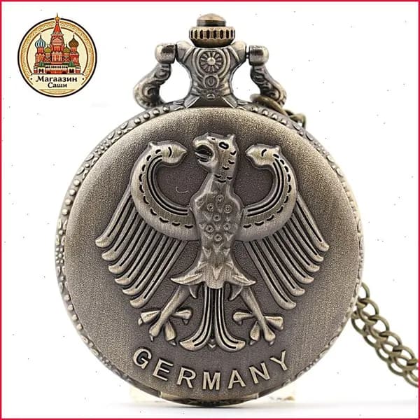 Карманные часы с орлом Replica Antique Flip (винтажные, в стиле ретро, подарок из Германии)