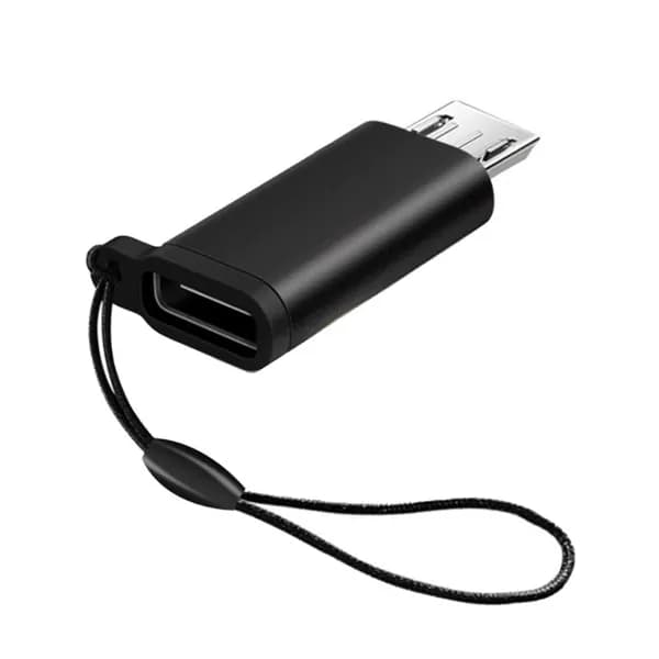 Переходник-переходник USB C мама на микро-папа с поддержкой ремешка для зарядки и синхронизации данных для портативного телефона