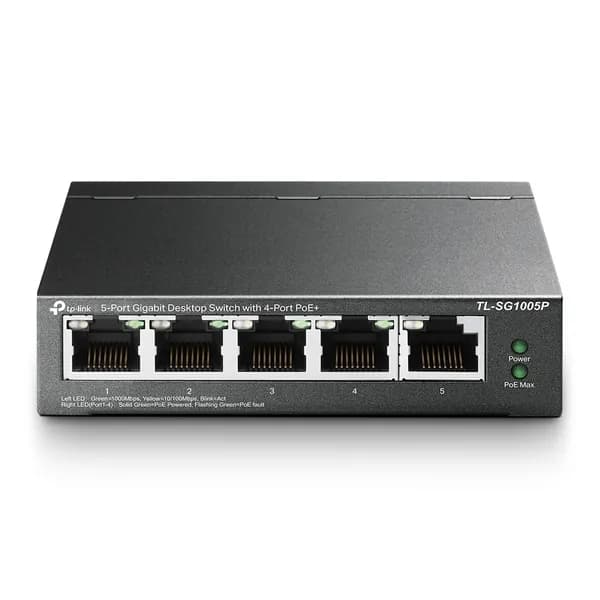 TP-Link TL-SG1005P 5-Port Gigabit 4-Port PoE 65W настольный коммутатор