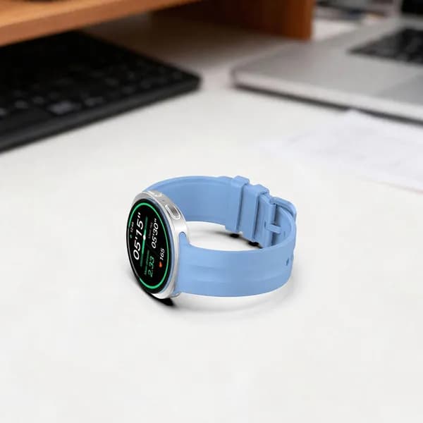 Силиконовый ремешок для Samsung Galaxy Watch9 и Watch8 44 мм, светло-голубой
