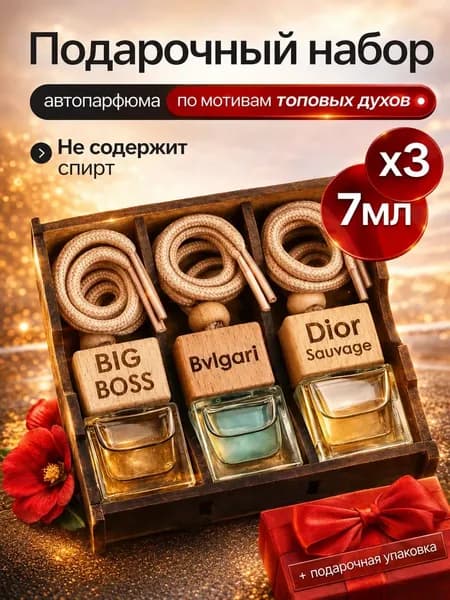 Подарок мужчине на день рождения, автомобильный ароматизатор 3шт.