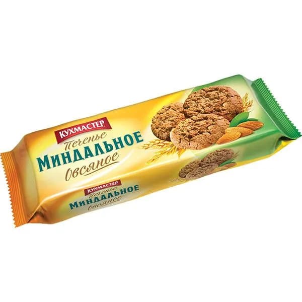 Печенье сдобное Кухмастер Миндальное овсяное, 270 г