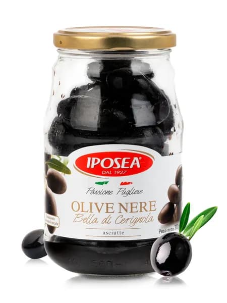 Маслины IPOSEA Белла Чериньола, с косточкой, без жидкости, 310 г