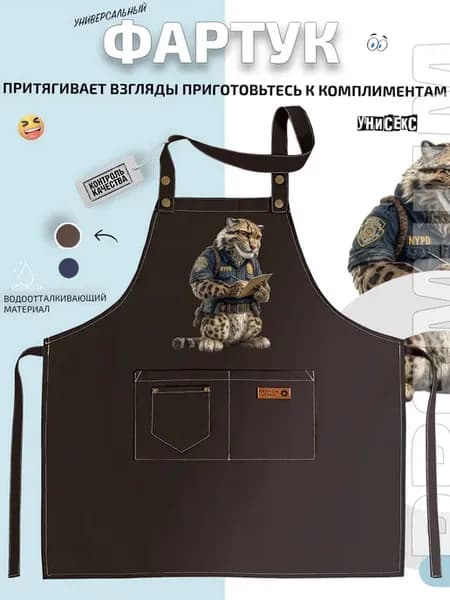 Фартук рысь полицейский NYPD с планшетом и жетоном