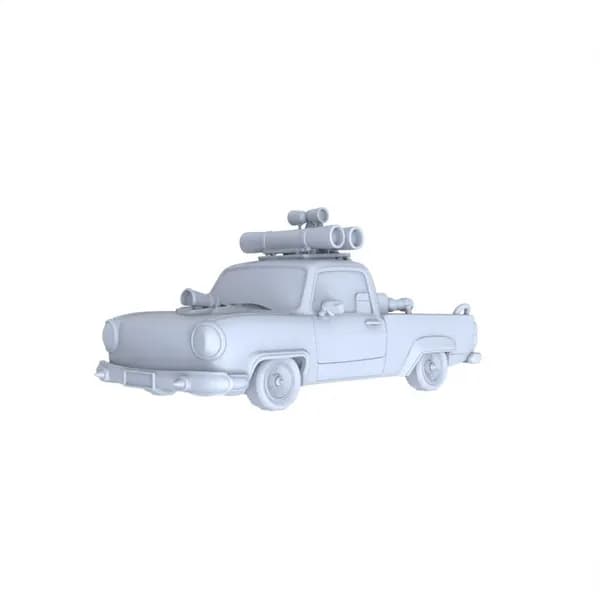 Сборная модель 1/700: Постапокалиптический вооружённый пикап, неокрашенный DIY декор для сцены пустоши