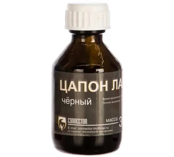 Лак цапон, черный, 30г.