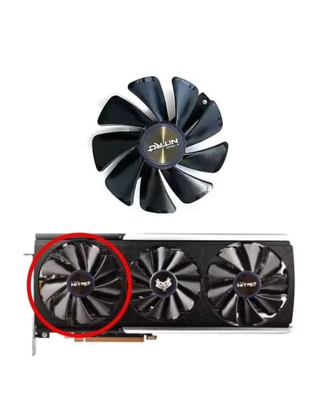 Вентилятор ЛЕВЫЙ 95 мм для Sapphire Nitro+ Radeon RX 5700 XT 8GB 6pin