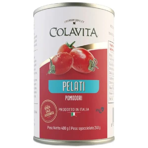 Томаты COLAVITA PELATI очищенные консервированные в томатном соке /жесть/ 400г