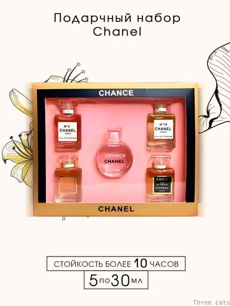 Набор парфюмерный,Женские духи,5 в 1,Образец духов