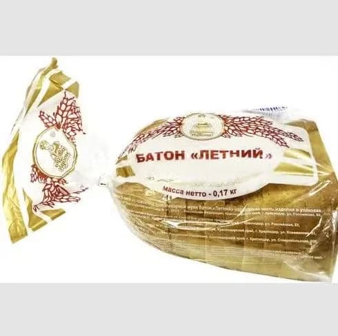 Хлеб Каравай Кубани Летний батон в нарезке 170 г
