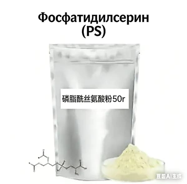 PS Порошок фосфатидилсерина 70% 50 г Повышает производительность мозга, Улучшает память и внимание