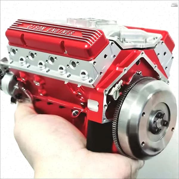 Бензиновый двигатель OHV V8 (1/6 масштаб) 44 см - Детальный конструктор для моделизма